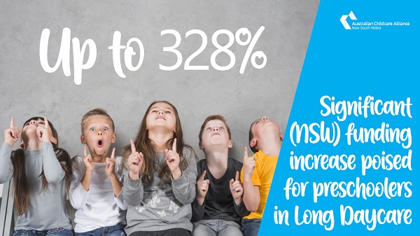 Preschool funding for long daycare poised to increase by up to 328% (2022 onwards)
