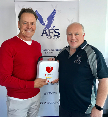 Matt and Guy with Defib