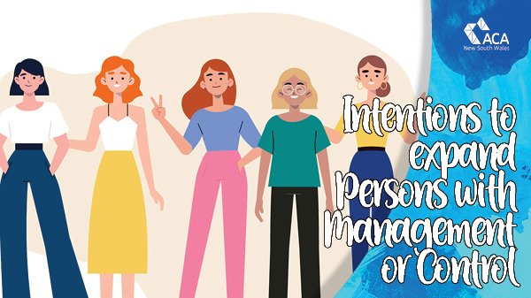 Regulators intend to expand definition of Persons with Management and Control