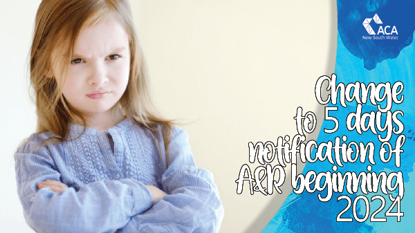 NSW change to 5 days' notification of Assessment & Ratings beginning 2024