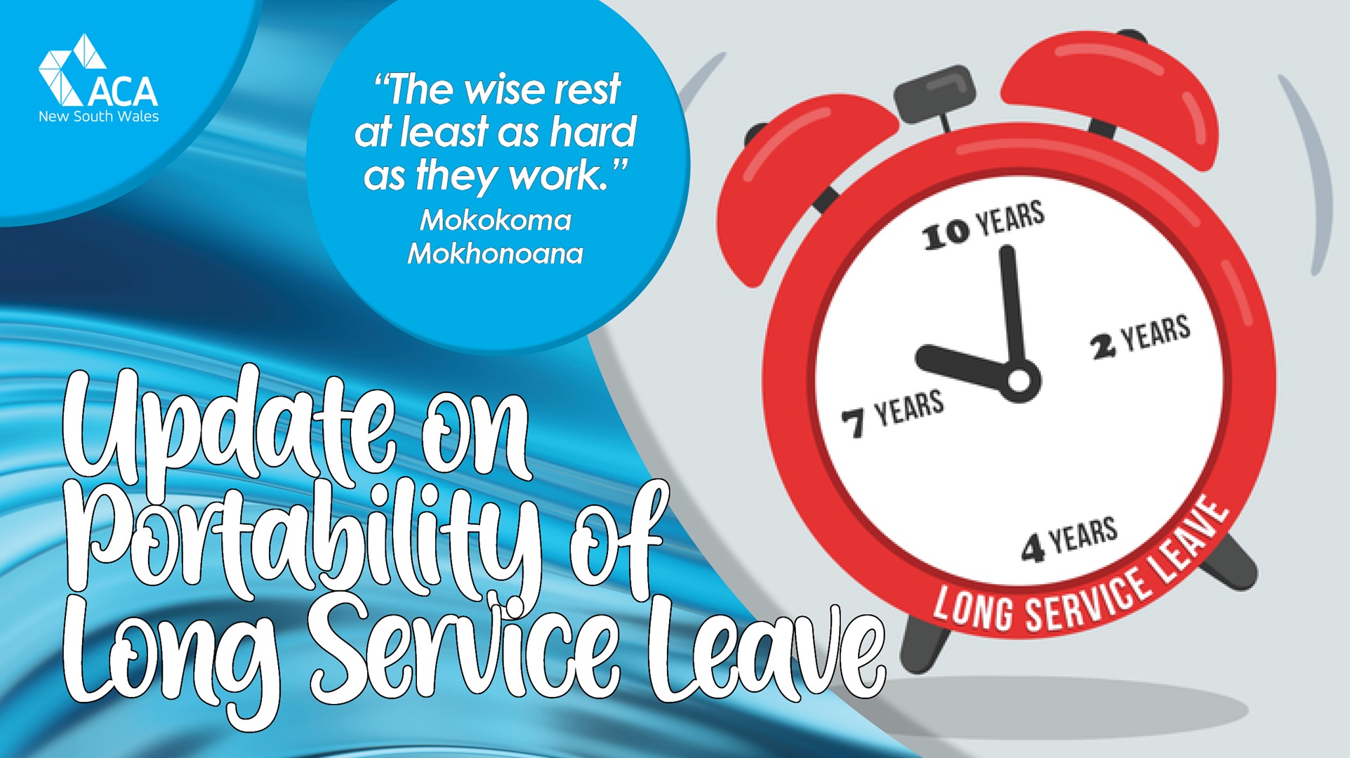 Update on Portability of Long Service Leave