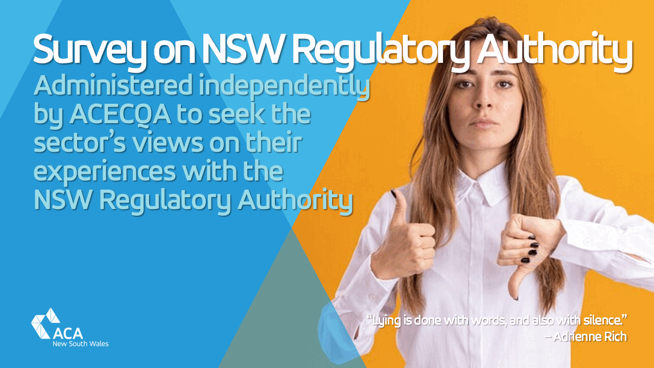 Survey on NSW Regulatory Authority