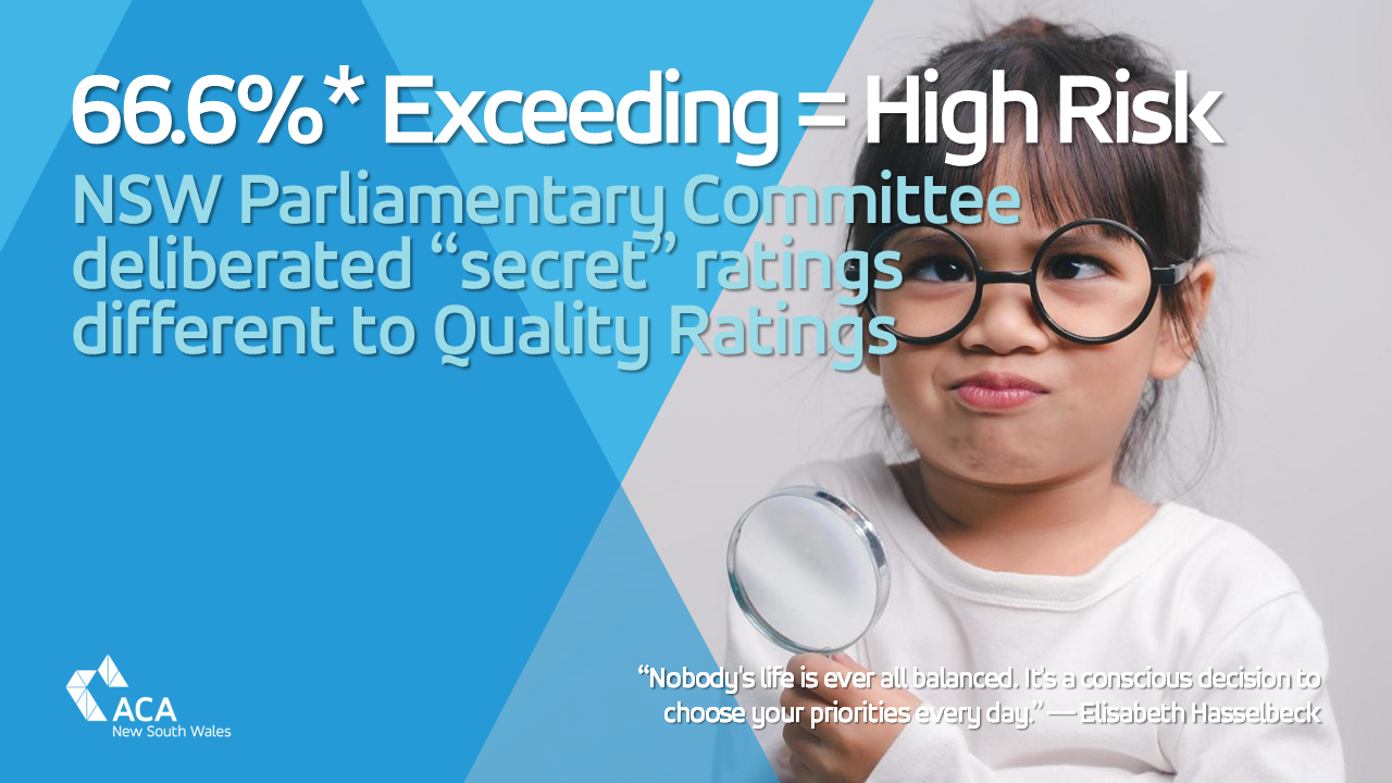 66.6%* of Exceeding rated services regarded High or Very High Risk by NSW Regulatory Authority