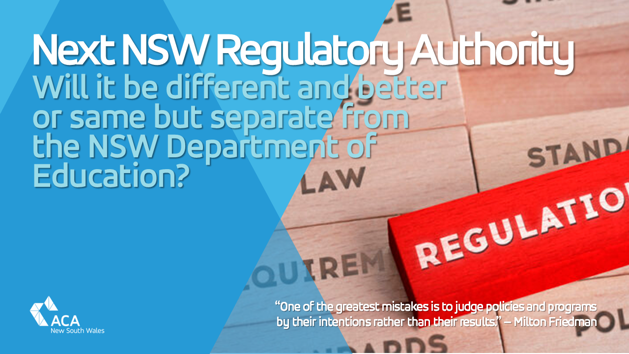 Will the next NSW Regulatory Authority be different and better?