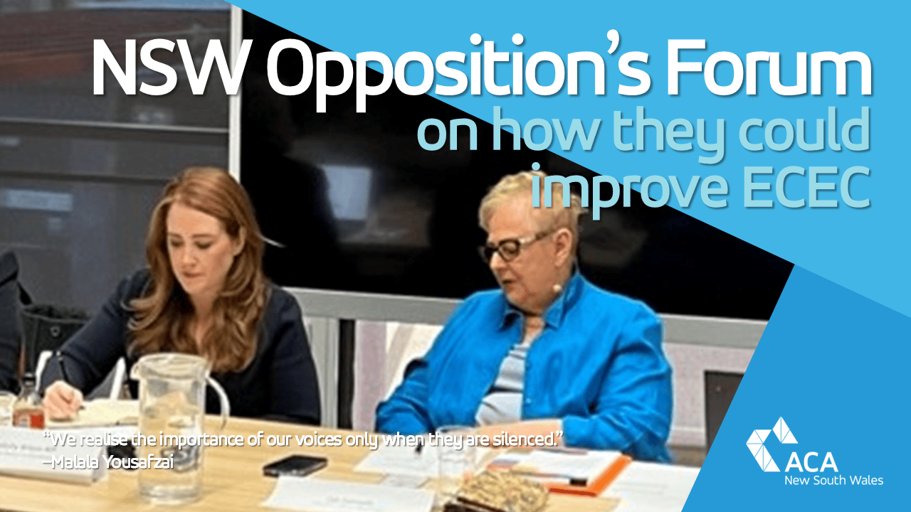 NSW Opposition's Forum seeking ECEC sector input