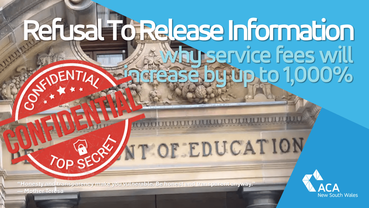 Refusal to release underlying information about service fee increases by up to 1,000%