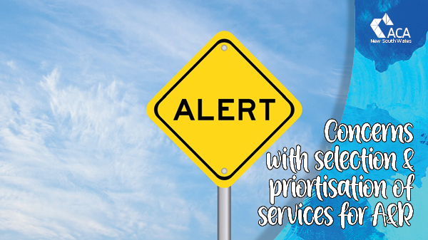 Concerns with selection & prioritisation of services for assessment & ratings