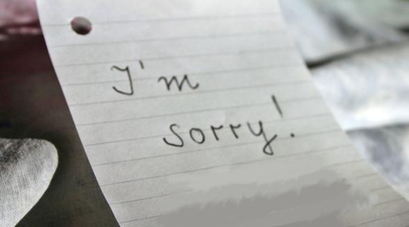 sorry note